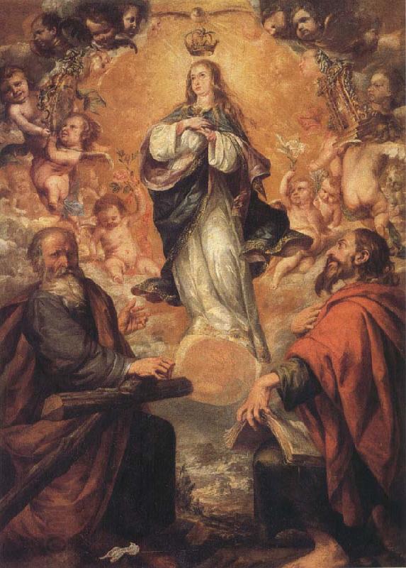 Juan de Valdes Leal Virgin of the Immaculate Conception with Sts.Andrew and Fohn the Baptist